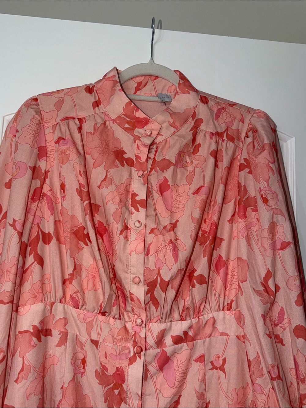 Petal & Pup Forever Print Long Sleeve Tiered Midi Dress – Pink Floral - Picture 6 of 13